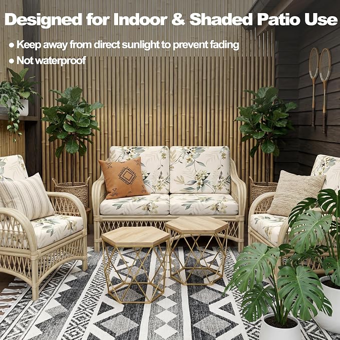 CALBODE 8 Pcs Stretch Indoor/Outdoor Seat Cushion Covers, - Image 5