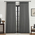 Extra Long Floor to Ceiling Dark Grey Bedroom 108 Inch Curtains, Pinch Pleated by PleatedDrapes