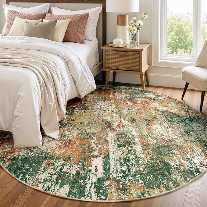 RELEANY Washable Round 6ft Area Rug by RELEANY