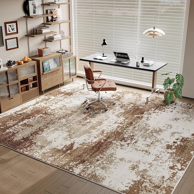 Brown Washable Rug 5x7 Area Rugs - Image 4