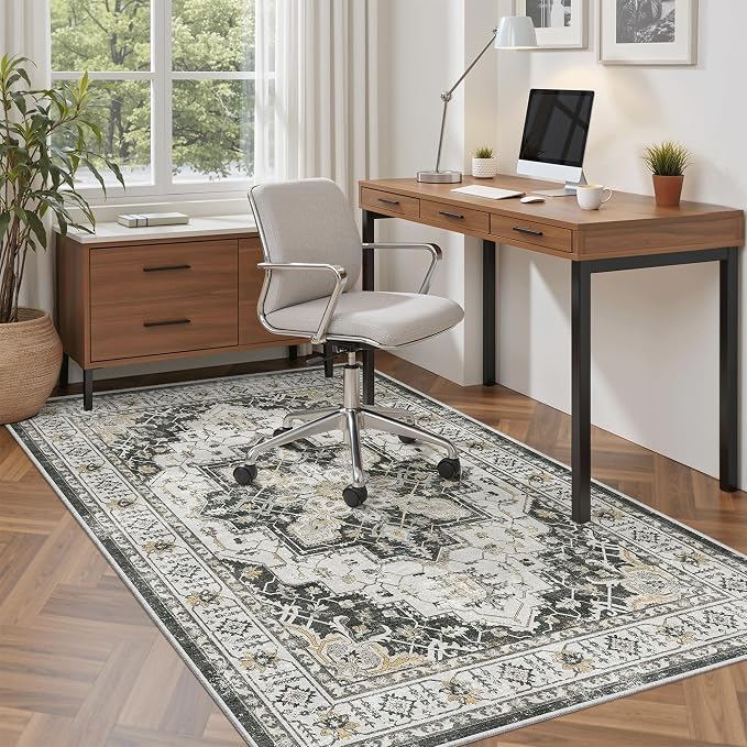 Madane Area Rug 4x6 Washable Rugs Vintage - Image 2