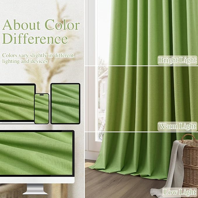 100% Blackout Curtains 84 Inch Length 2 Panels Set - Image 7