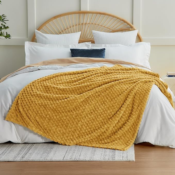 EXQ Home Gentle Soft Fleece Throw Blanket – Cozy Lightweight 3D Imitation - Image 2