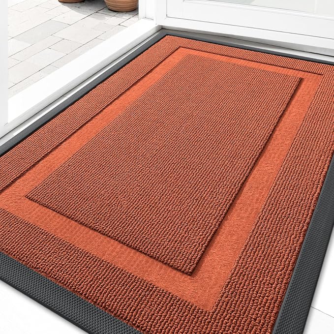 OLANLY Front Door Mat Outside 29.5x17, All-Season Heavy-Duty Rubber Doormat | by OLANLY