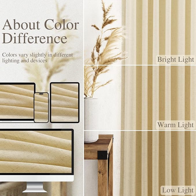 Modern Farmhouse Curtains Linen - Image 3
