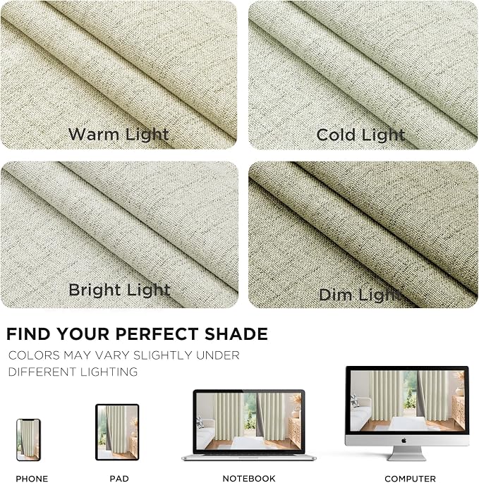 Joydeco Linen Blackout Curtains - Image 9