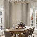 Burlywood Pinch Pleat Linen Curtains 120 Inches Long 60 Inch Wide | by Twodrapes