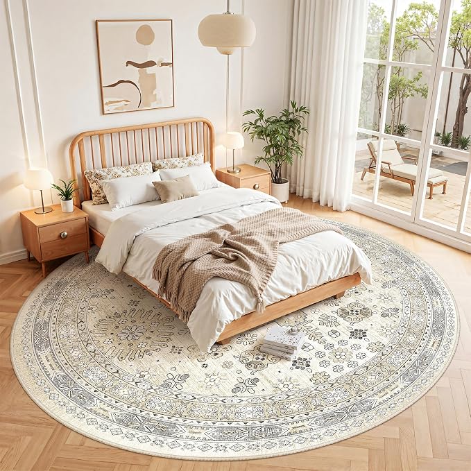 Round Rug 8ft, Circle Rug for Dining Room Table, Dining Room, Nursery Room - Image 8