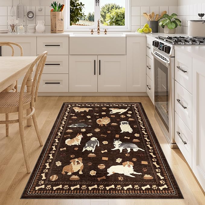 DUKINO 3x5 Rug, Washable Dog Bedroom Area Rug Soft Non Slip, Non-Shedding - Image 5