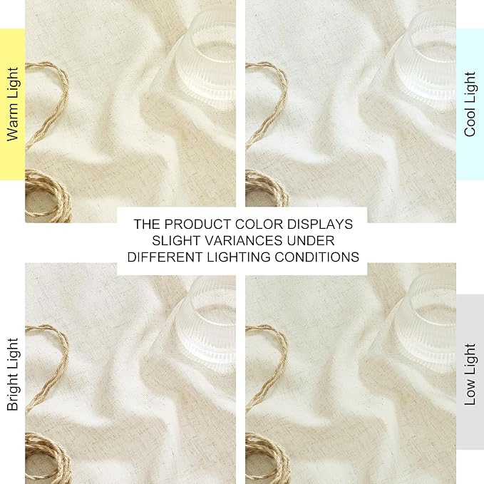 NICETOWN Natural Linen 102 inch Curtains - Image 8