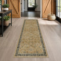 Distressed Taupe Washable Long Runners by HazoHaus
