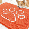 OLANLY Dog Door Mat for Muddy Paws 30x20, Paw Print Design Chenille Mud Mat | by OLANLY
