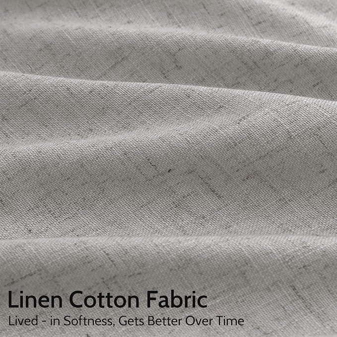Light Gray Linen Curtains 108 Inches Long - Image 4