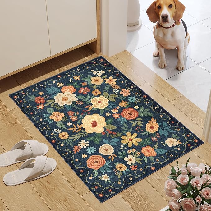 DUKINO 2x3 Entryway Rug, Door Mat Soft Washable Rug Non Slip, Non-Shedding - Image 3