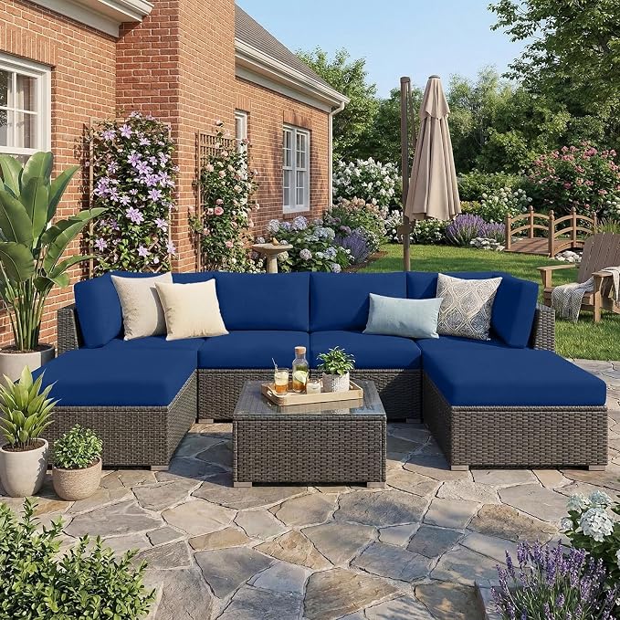 Waterproof Outdoor Cushion Covers, Stretch Patio Slipcovers | UV Resistant - Image 2