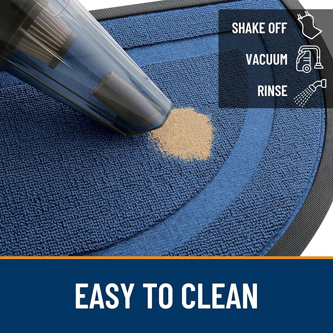 OLANLY Half Circle Front Door Mat Outside 71x23 All-Season Rubber Doormat | - Image 5