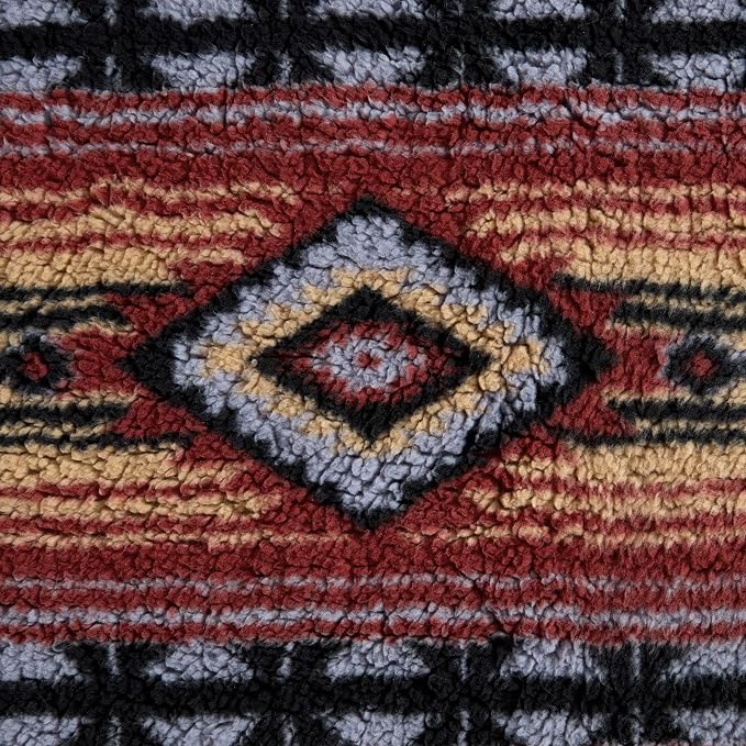 Wrangler - Reversible Throw Blanket, 50 x 60, Printed Sherpa Fleece Blanket - Image 5