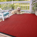 OLANLY Front Door Mat 71x47, Waterproof Heavy-Duty Indoor Outdoor Doormat | Red by OLANLY