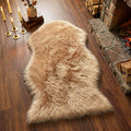 duduta Beige Faux Sheepskin Rug 2x3 ft, Small Faux Fur Chair Covers | Shag by duduta