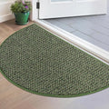 BEQHAUSE Dirt Trapper Door Mat 17" x 30" Half Circle Non Slip Rugs, Absorbent by BEQHAUSE