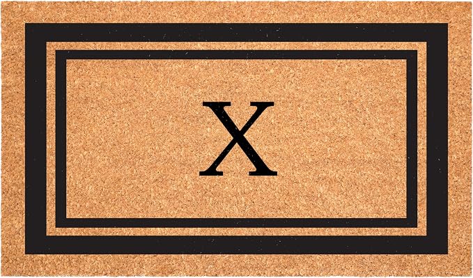Calloway Mills 152962436X Black Border 24" x 36" Monogram Doormat by Callowaymills