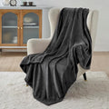 Bedsure Charcoal Fleece Blanket 50x70 Blanket - 300GSM Soft Lightweight Plush Cozy Blankets for Bed, Sofa, Couch, Travel, Camping