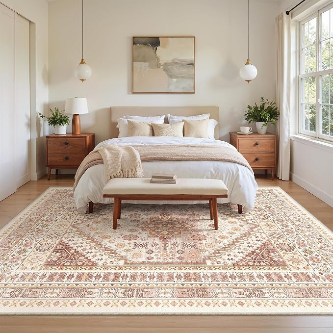 5x7 Area Rugs for Living Room, Large Washable Rug, Dining Room, Low Pile - Image 9