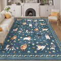 DUKINO 8x10 Area Rug, Washable Dog Rugs by DUKINO
