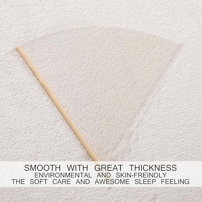 HOZY Soft Blanket Queen Size Fleece Warm Fuzzy Throw Blankets for The Bed Sofa Lightweight 350GSM Ivory 90"*90"