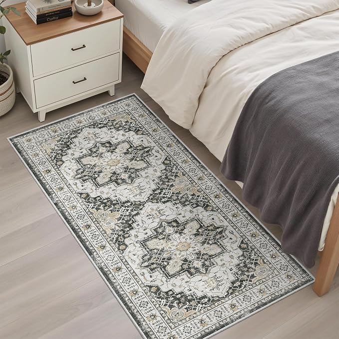 Madane Washable Area Rug 2x4, Small Entryway Rugs Non-Slip, Low-Pile Floor - Image 3