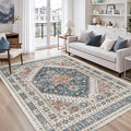 5x7 Area Rugs for Living Room, Large Washable Rug, Dining Room, Low Pile by Zesthome