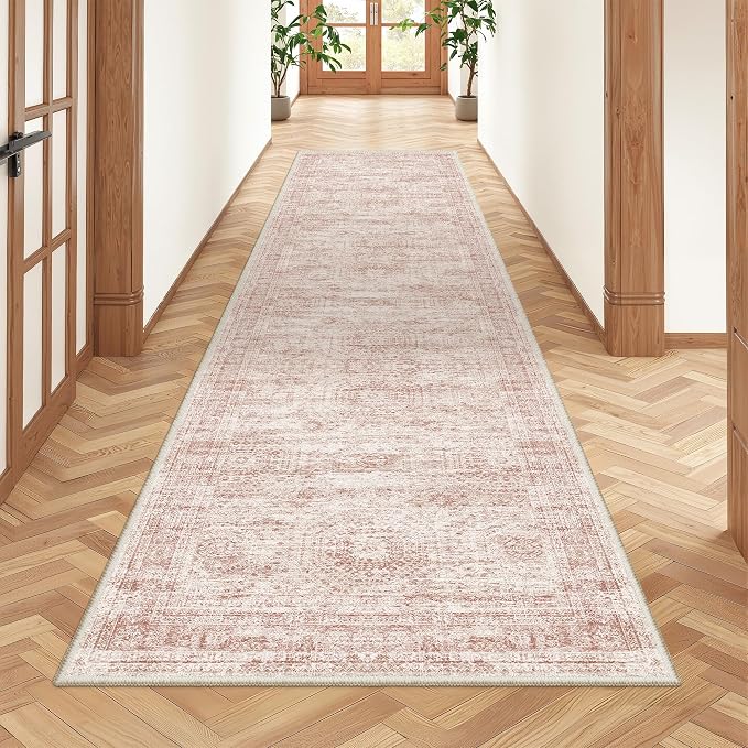 2x8 Runner Rug Non Slip, Washable Hallway Runner Rug, Nursery Room, Soft Runner by Restydon