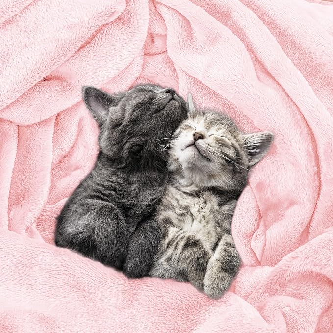 Utopia Bedding Ultra Soft Fleece Bed Blanket Throw Size Pink | Microfiber Plush - Image 4