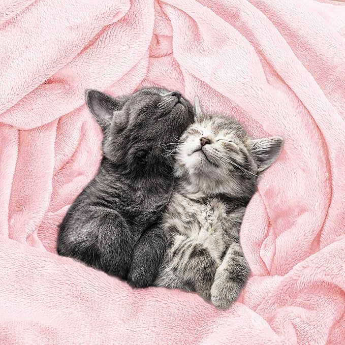 Utopia Bedding Ultra Soft Fleece Bed Blanket Queen Size Pink | Microfiber Plush - Image 4