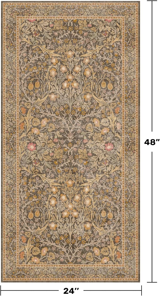 Brown Washable 2x4 Entry Rug - Image 2