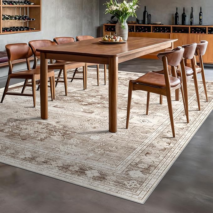 Beige Boho Rug for Living Room 8x12 - Image 3
