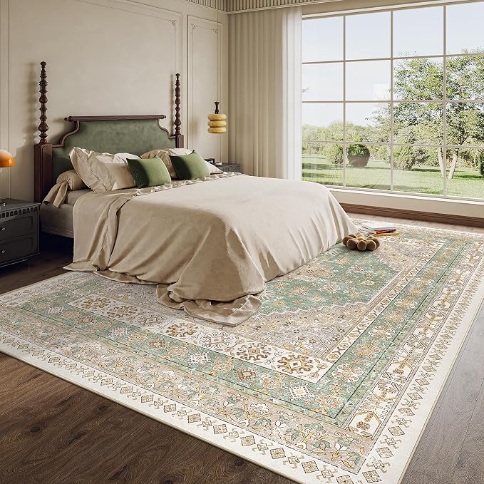 8x10 Area Rugs for Living Room, Large Washable Rug, Dining Room, Low Pile - Image 9