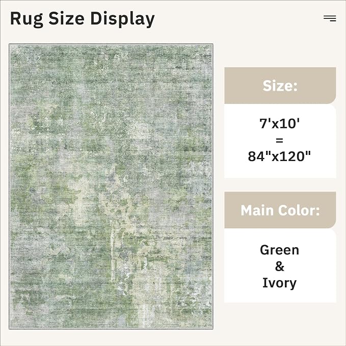 Soalmost Abstract 7x10 Area Rug - Image 5