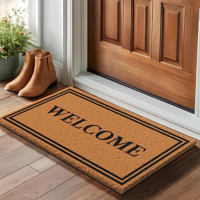 Barnyard Designs Natural Coco Coir Non-Slip Doormat | Heavy-Duty Welcome Mat - Image 2