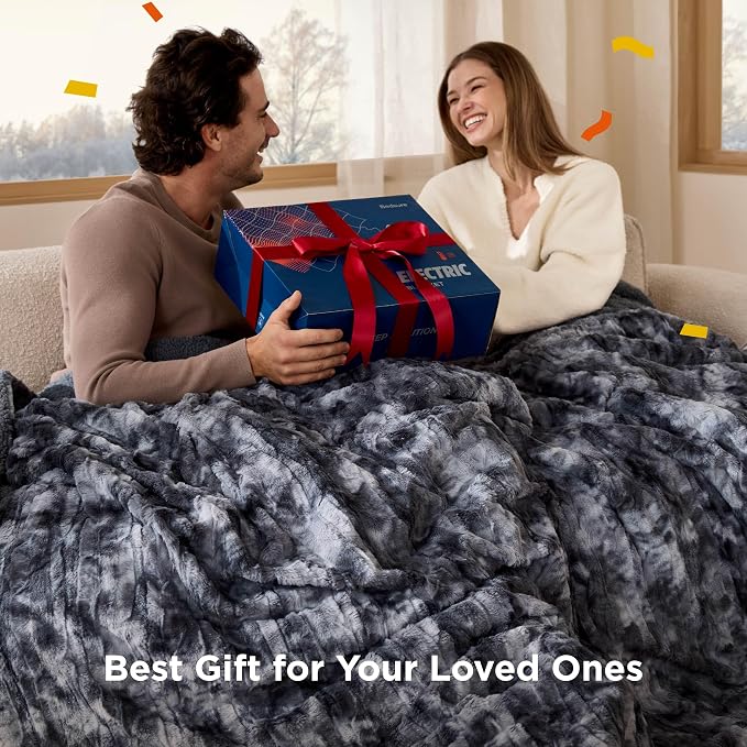 Bedsure Faux Fur Heated Blanket Full Size, Fast Heating Electric Blanket Full - Image 9