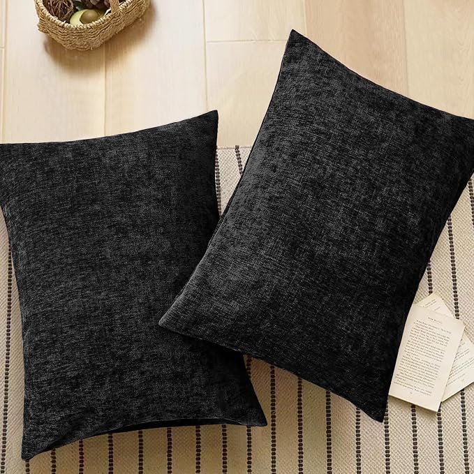CaliTime Decorative Standard Throw Pillow Covers 26 X 20 Inches Black | Pack of - Image 5