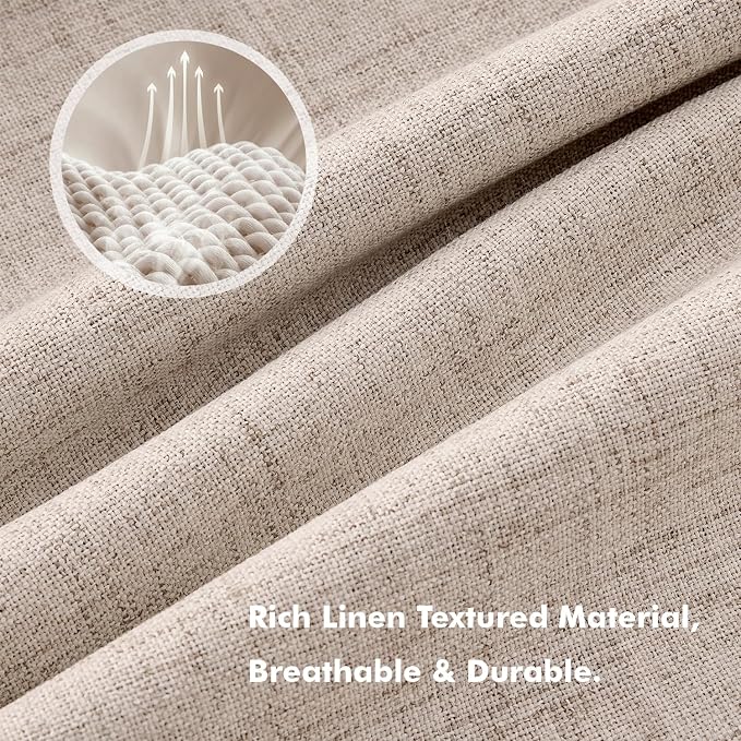 MIULEE 100% Blackout Linen Curtains - Image 3