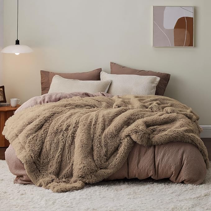 Bedsure GentleSoft Fluffy Brown King Size Blanket by Unknown