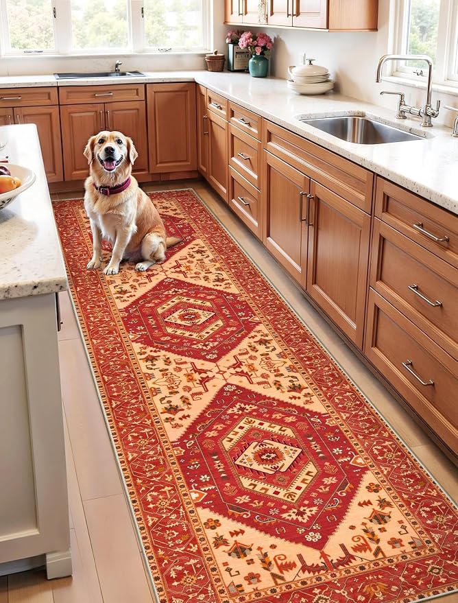 SERISSA 2'6"x10' Washable Non Slip Boho Runner Rug - Image 2