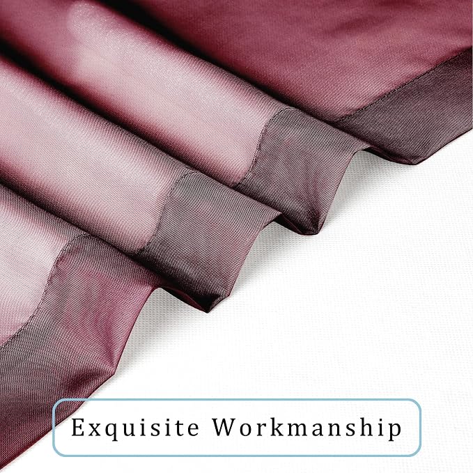 Sheer Curtains, Sheer Curtains 84 inch Length 2 Panels Set, Rod Pocket Voile - Image 7