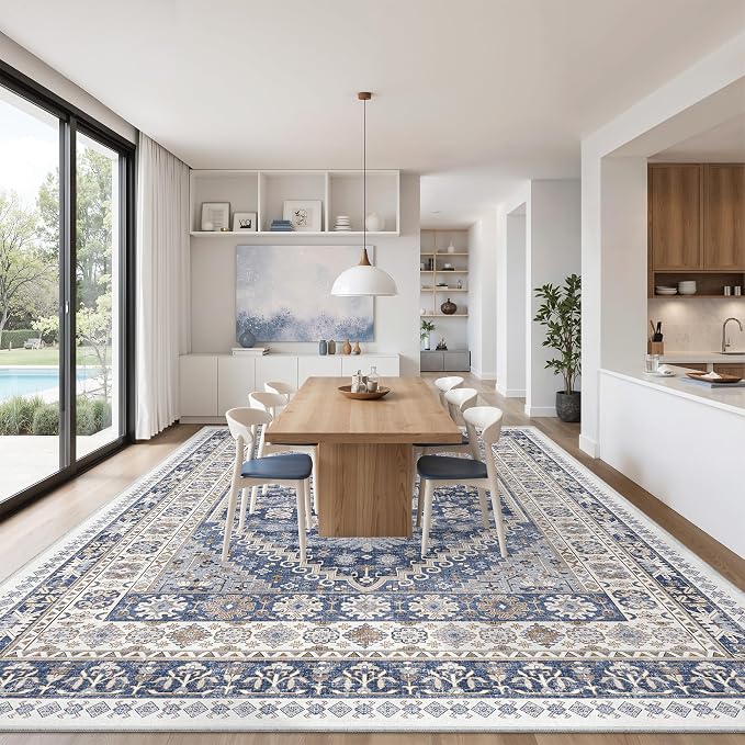 12x15 Area Rugs for Living Room, Large Washable Rug, Dining Room, Low Pile - Image 8