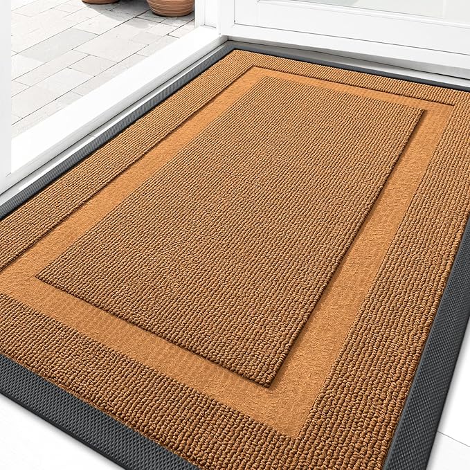 OLANLY Front Door Mat Outside 29.5x17, All-Season Heavy-Duty Rubber Doormat | by OLANLY
