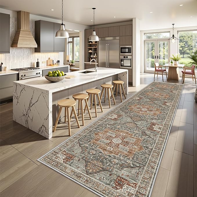 Runner Rug 2x10, Washable Rugs for Entryway Rug, Bathroom Bedroom by Restydon