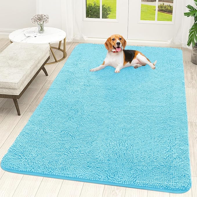 OLANLY Dog Door Mat for Muddy Paws 70x46, Super Absorbent Chenille Mud Mat | by OLANLY