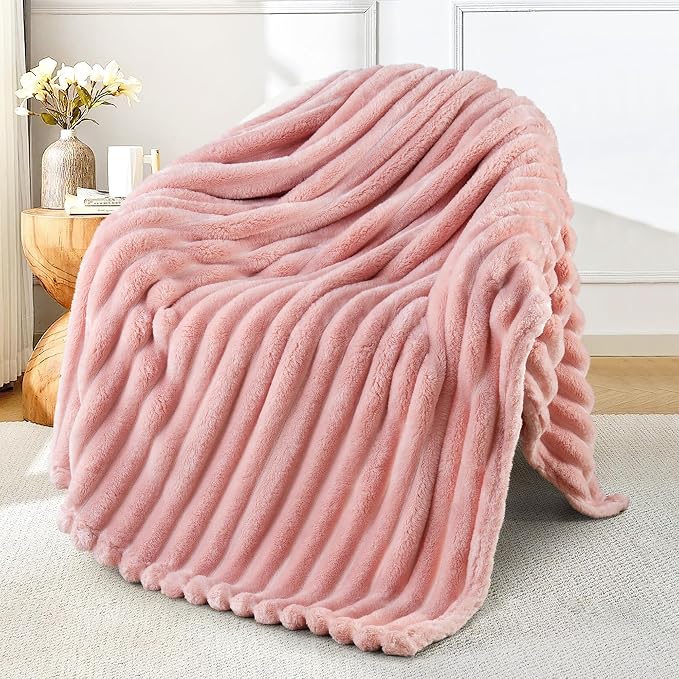 Exclusivo Mezcla Striped Fleece Throw Blanket by ExclusivoMezcla